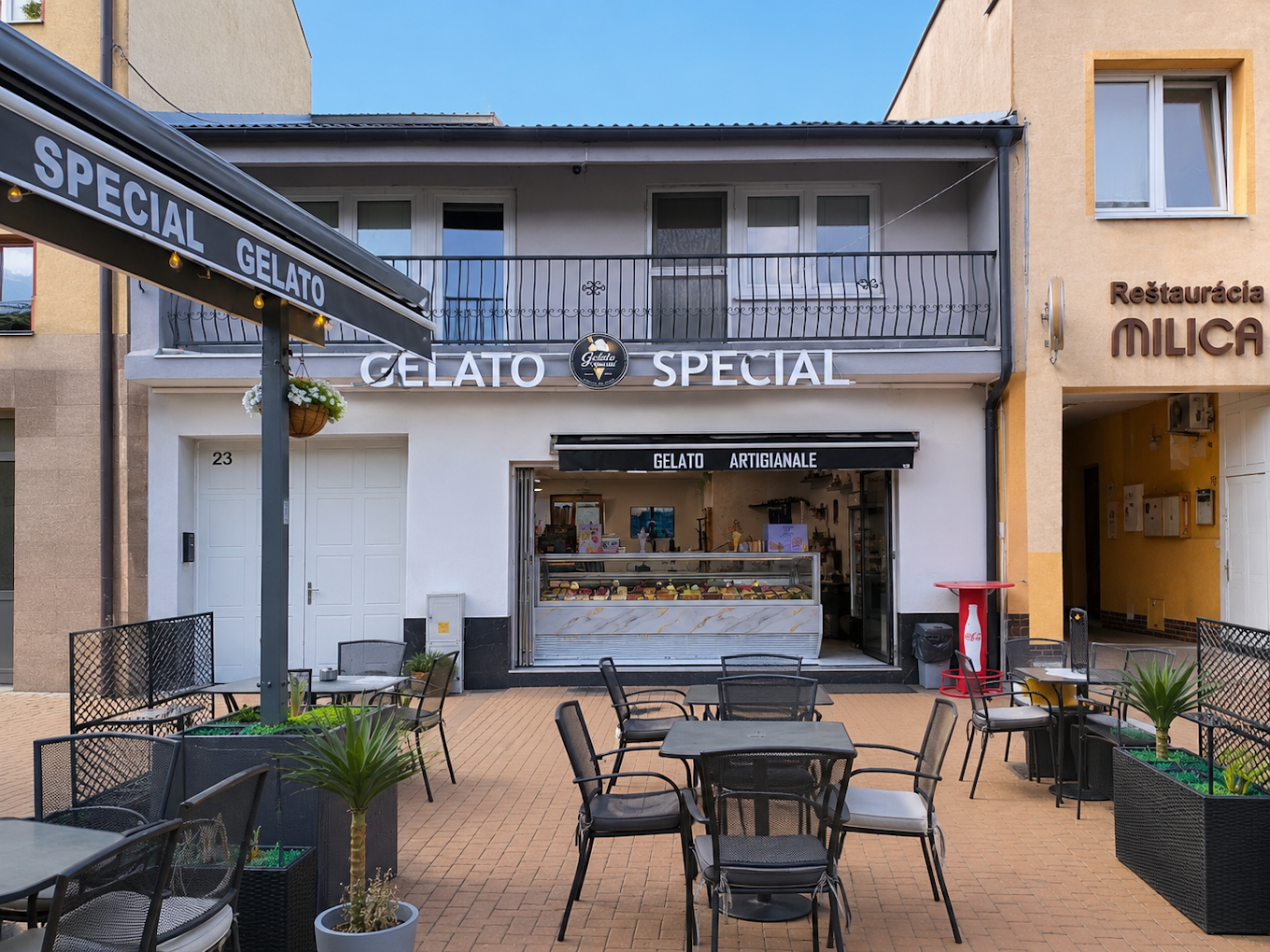 Prevádzka Gelato Special na Hlavnej ulici v Stupave